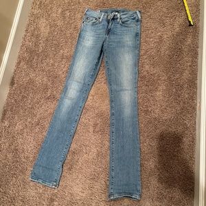 True Religion skinny/straight light wash jeans